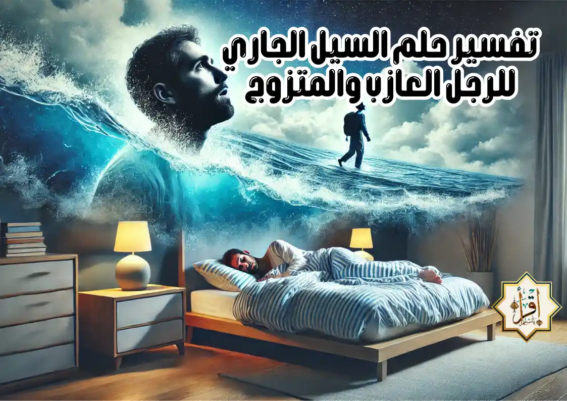 تفسير حلم السيل الجاري للرجل العازب والمتزوج