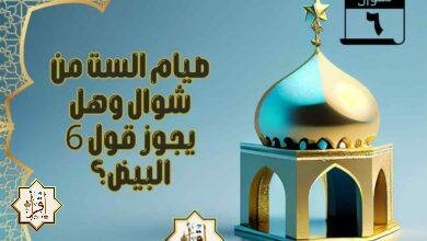 صيام الست من شوال وهل يجوز قول 6 البيض؟ صيام الست من شوال وهل يجوز قول 6 البيض؟