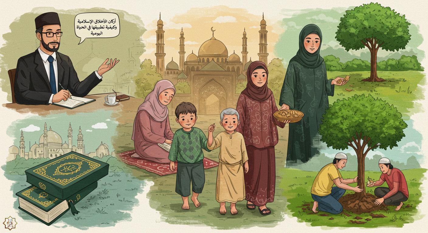 أركان الأخلاق الإسلامية وكيفية تطبيقها في الحياة اليومية أركان الأخلاق الإسلامية وكيفية تطبيقها في الحياة اليومية