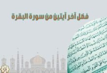 فضل آخر آيتين من سورة البقرة فضل آخر آيتين من سورة البقرة