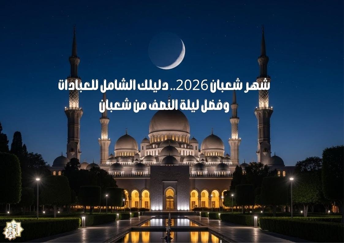 شهر شعبان 2026.. دليلك الشامل للعبادات وفضل ليلة النصف من شعبان شهر شعبان 2026.. دليلك الشامل للعبادات وفضل ليلة النصف من شعبان