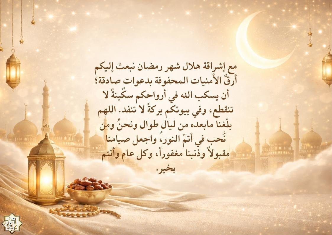 أقوى عبارات تهنئة شهر رمضان 2026/ أجدد صور تهنئة شهر رمضان 1447