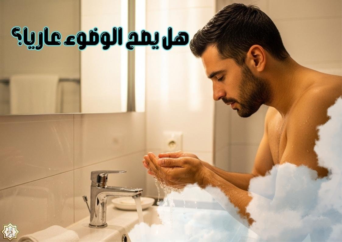 هل يصح الوضوء عاريا؟