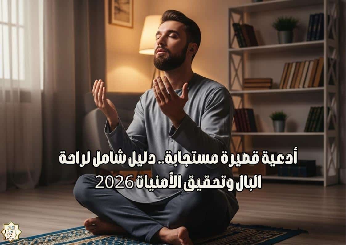 أدعية قصيرة مستجابة.. دليل شامل لراحة البال وتحقيق الأمنيات 2026 أدعية قصيرة مستجابة.. دليل شامل لراحة البال وتحقيق الأمنيات 2026