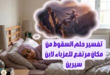 تفسير حلم السقوط من مكان مرتفع للعزباء لابن سيرين تفسير حلم السقوط من مكان مرتفع للعزباء لابن سيرين