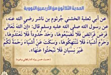 فوائد حديث إن الله فرض فرائض فلا تضيعوها… الأربعين النووية 30