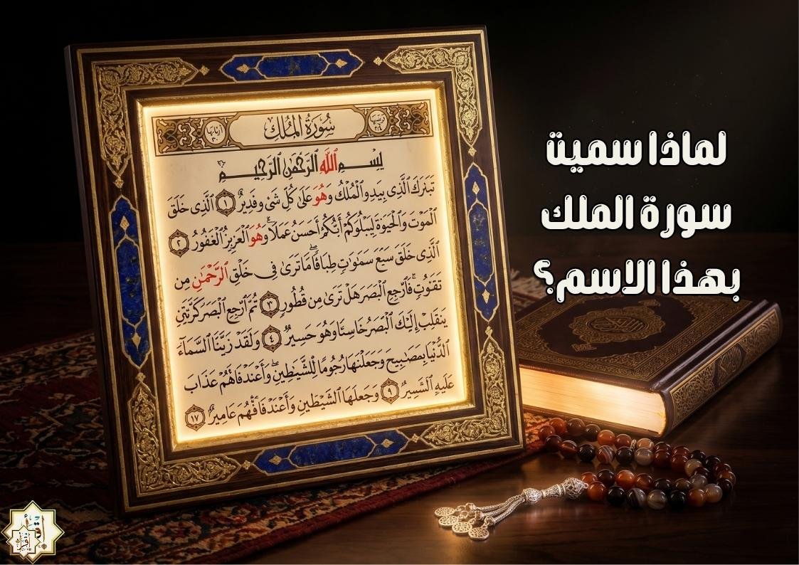 لماذا سميت سورة الملك بهذا الاسم؟ لماذا سميت سورة الملك بهذا الاسم؟